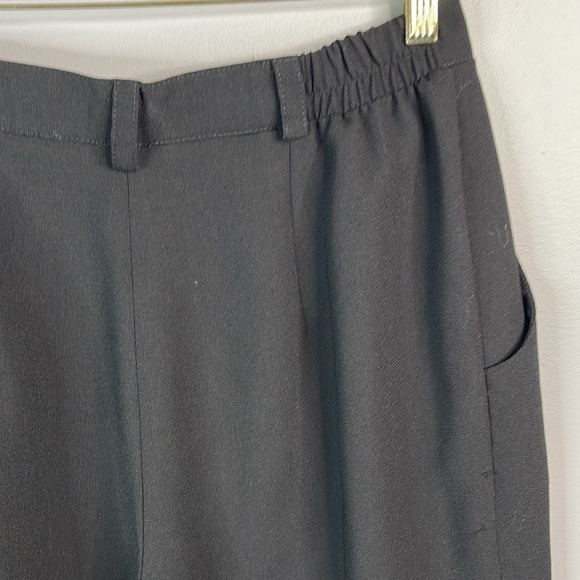 Vintage Lauren Jeffries Pleated Dress Pants Black High Waist Tapered Straight 12 - Picture 6 of 10